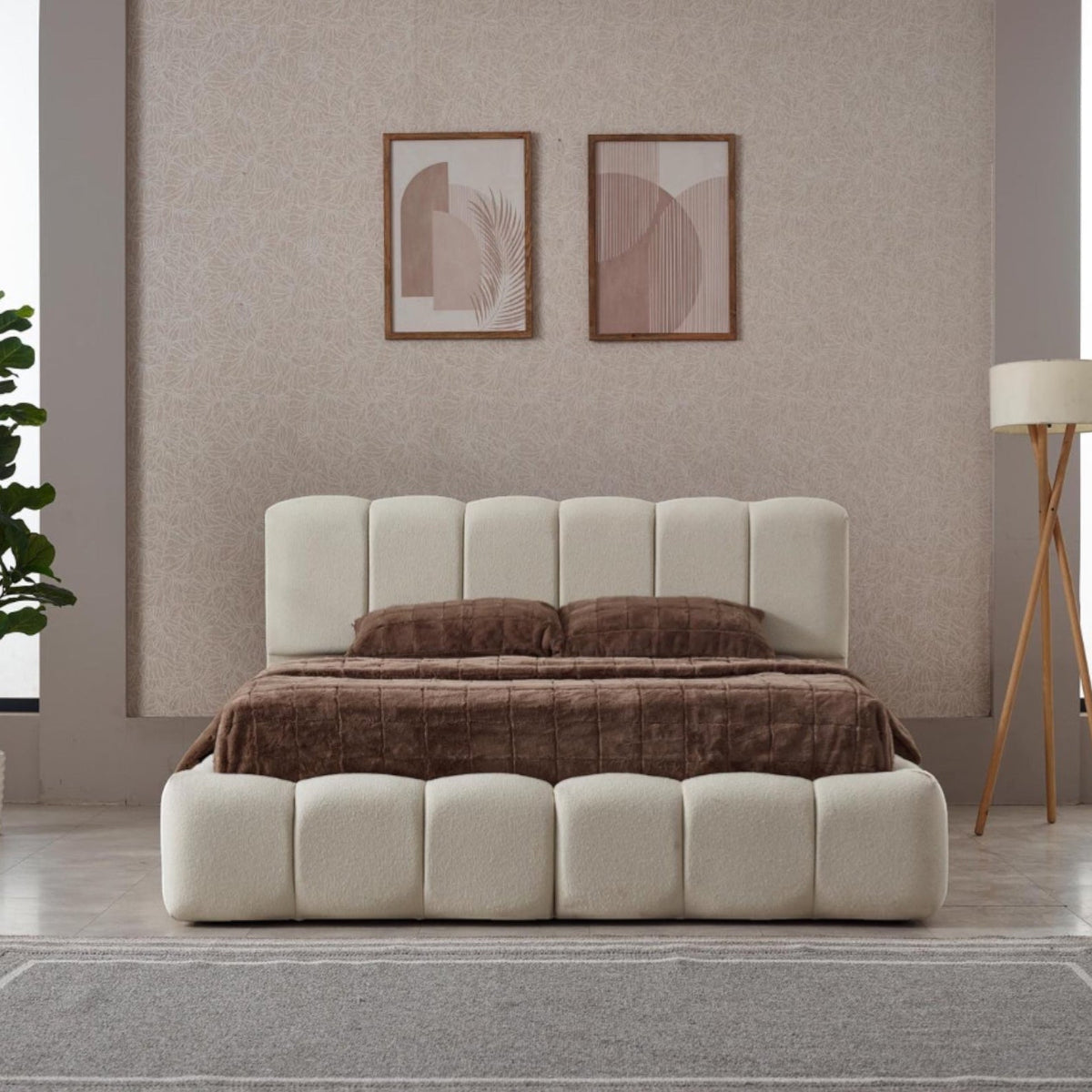 Marshmallow – Lage Japandi Style Boxspring met Opbergruimte incl emma matras