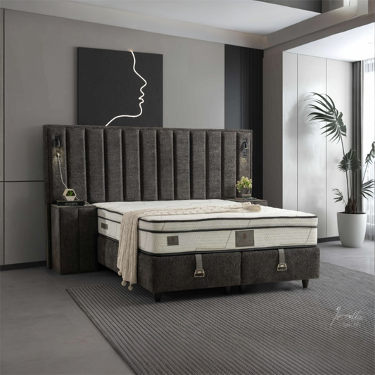 Boxspring Pella – Luxe, Comfort én Slimme Opbergruimte INCL EMMA MATRAS